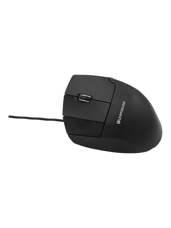 Contour Unimouse - mouse - USB-C - black - Left-handed - Muis - Optisch - 7 knoppen - Zwart
