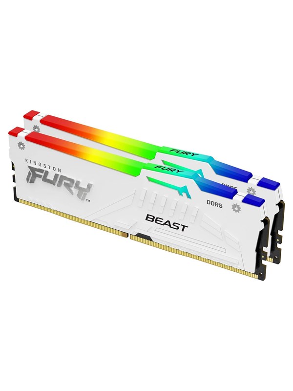 Kingston FURY Beast RGB DDR5-6400 - 32GB - CL32 - Dual Channel (2 pcs) - AMD EXPO & Intel XMP - Wit met RGB