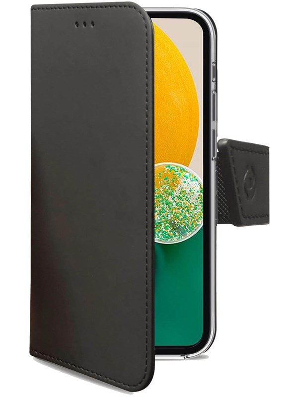 Celly Wally Bookcase Hoesje - Geschikt voor Samsung Galaxy A15 - Kunstleer - Pasjeshouder - Zwart