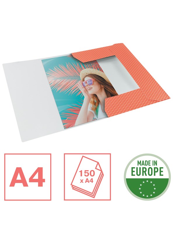 Esselte Colour'Breeze 3-klepsmap Karton Koraal