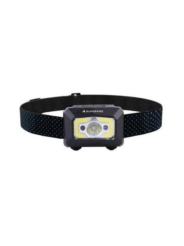 Superfire X30 hoofd zaklamp met contactloze schakelaar, USB, 500lm, 130m