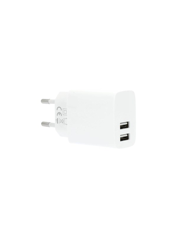 GEAR Charger 220V 2xUSB-A 3.4A White