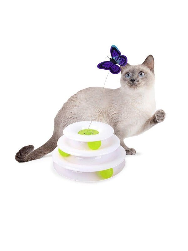 AFP All For Paws - Cat Toy Interactive Tower Of Butterfly 25X25X14Cm - (787.7560)