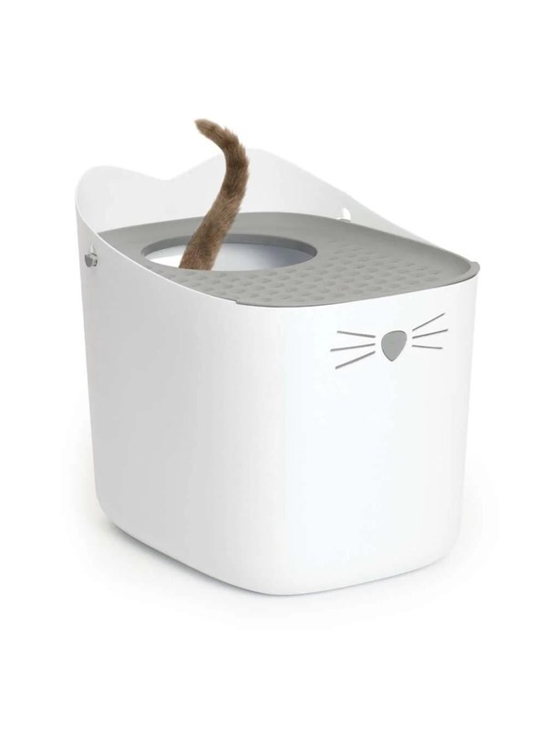 Cat It Top Entry Kattenbak – moderne bovenlader kattenbak met anti-tracking deksel en naadloos ontwerp – 52×41×47,5 cm