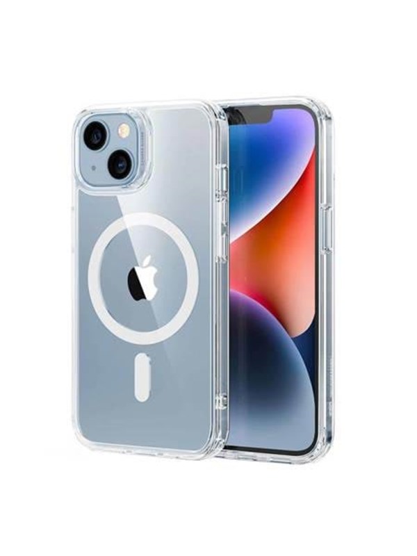 ESR Classic Hybrid HaloLock Telefoonhoesje geschikt voor Apple iPhone 14 Plus Shockproof Hardcase Hoesje MagSafe Compatible - Transparant
