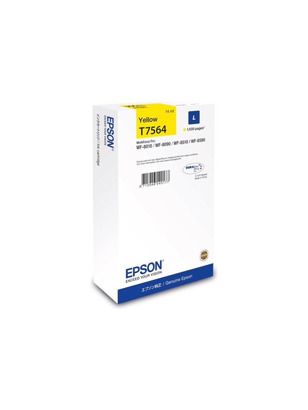 Epson T7564 - L size - yellow - original - ink cartridge