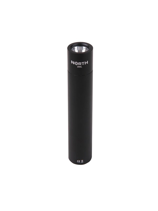 NORTH Flashlight 200 Lumen Black Aluminium 2W 3450Mah