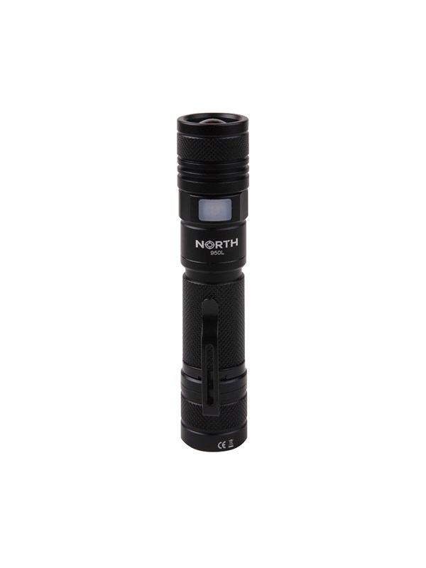 NORTH Flashlight 950 Lumen Zoom Black Aviation Aluminium 10W Cree-Led (XML2)