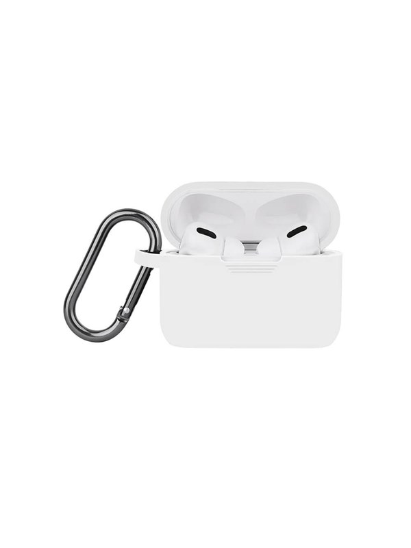 NORTH Airpods Pro Protective Case Silicone Carabiner White