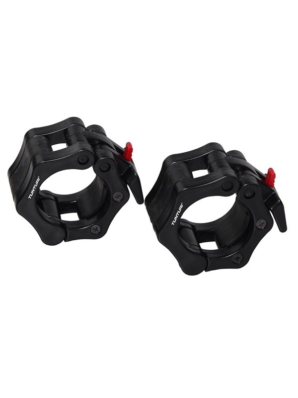 Tunturi Olympic Lock Jaw Collars - Halterstangsluiters - Paar - Zwart
