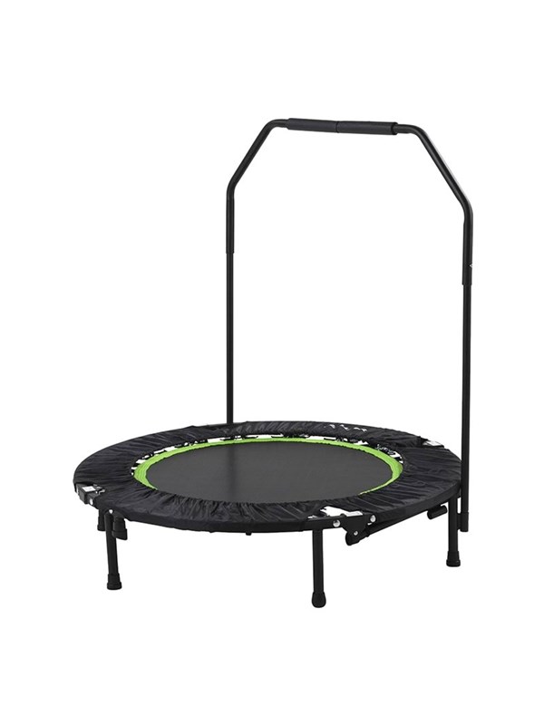 Tunturi Fitness Trampoline - Opvouwbaar - 104cm springoppervlak - Inclusief beschermrand & handgrip - Incl. gratis fitnessapp