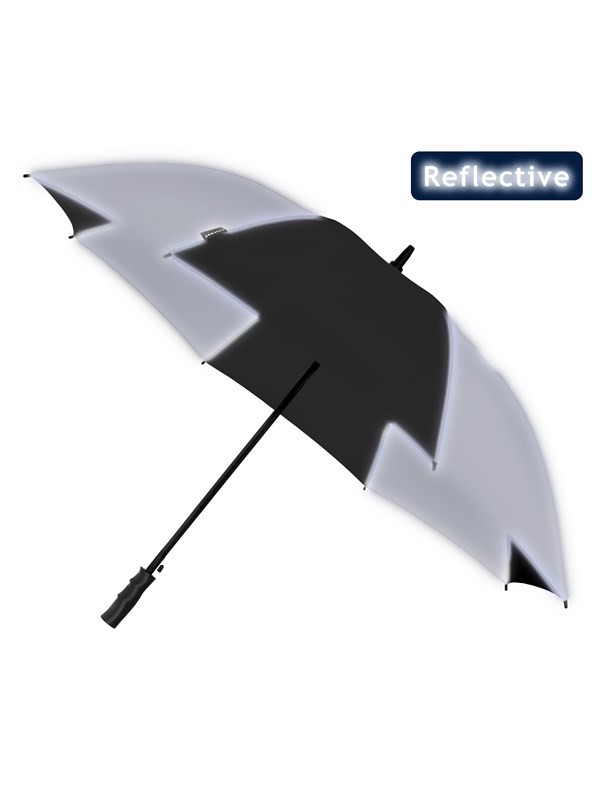 Falcone - Reflecterende Paraplu - Ø 120 cm - Golfparaplu - Automaat - Windproof - Zwart/Zilver