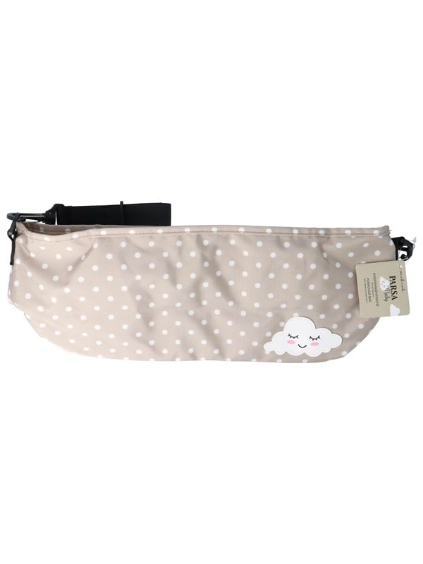 Parsa Baby Kinderwagentas beige met wolkenborduurwerk