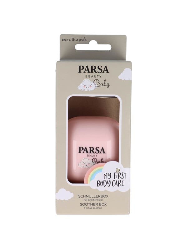 Parsa Baby Box voor het opbergen van 2x fopspenen. - Roze
