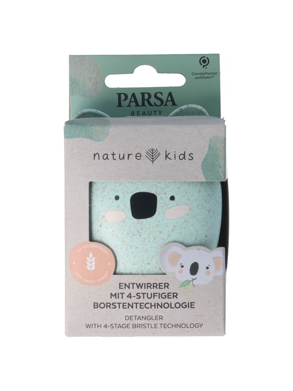 Parsa Nature Kids Karlo Detangler haarborstel van tarwestro zonder handvat - Koala print