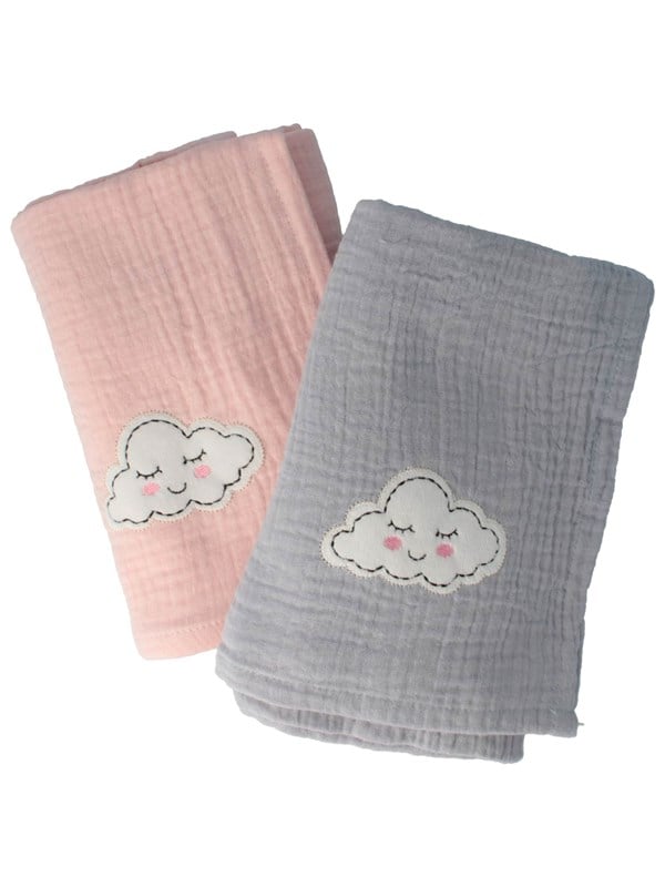 Parsa Baby 2 stoffen luiers - blauw en roze