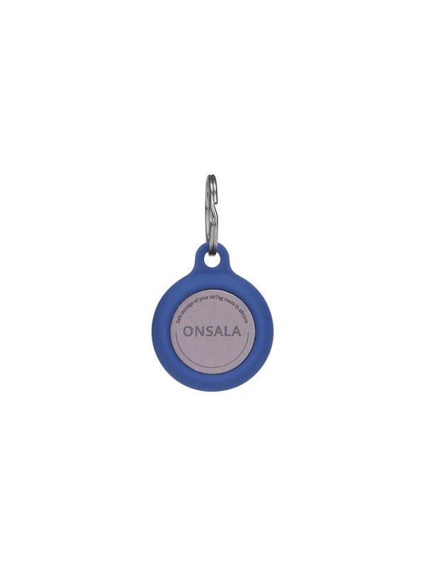 ONSALA Airtag Holder Silicone Blue with Keyring