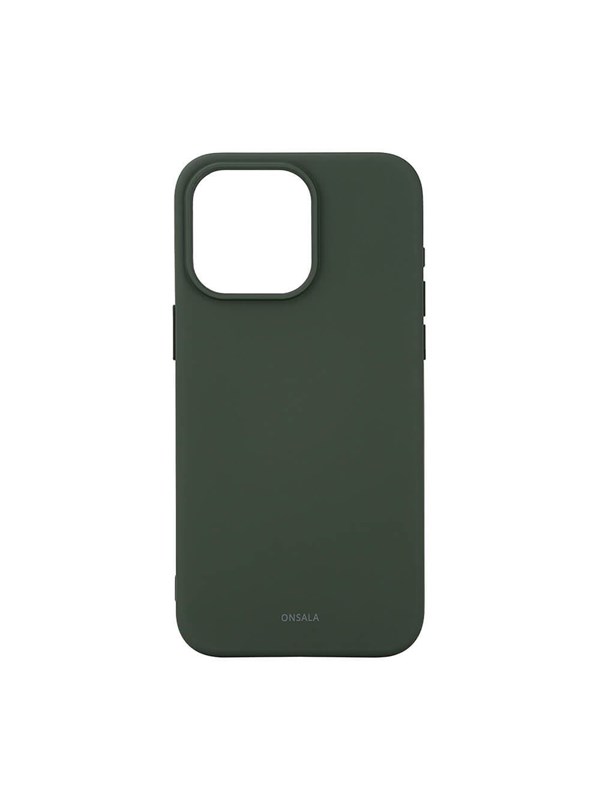 ONSALA Phone Case with Silicone Feel MagSeries Olive Green - iPhone 15 Pro Max