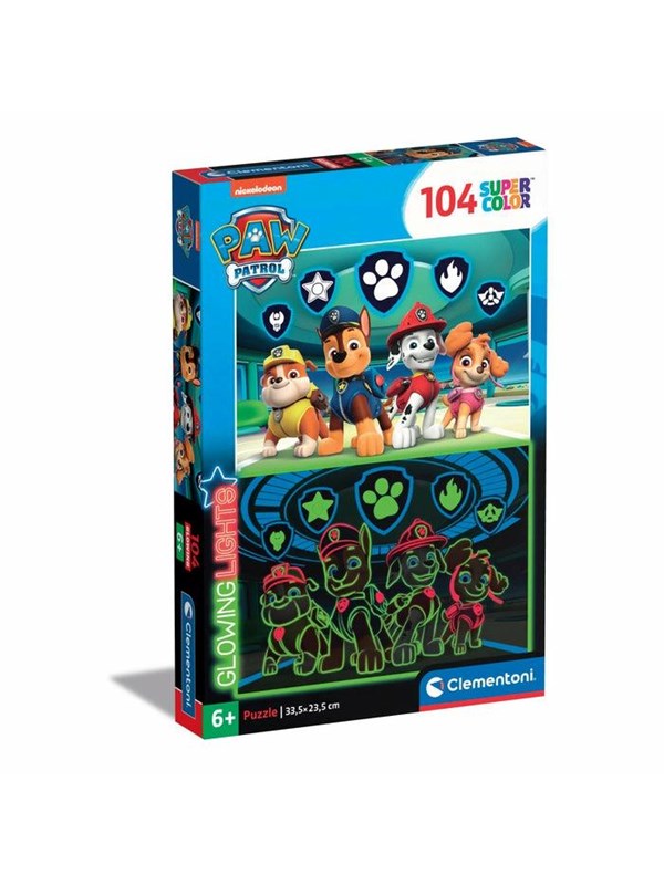 Clementoni Supercolor Glowing Lights - Paw Patrol 2D Puzzels
