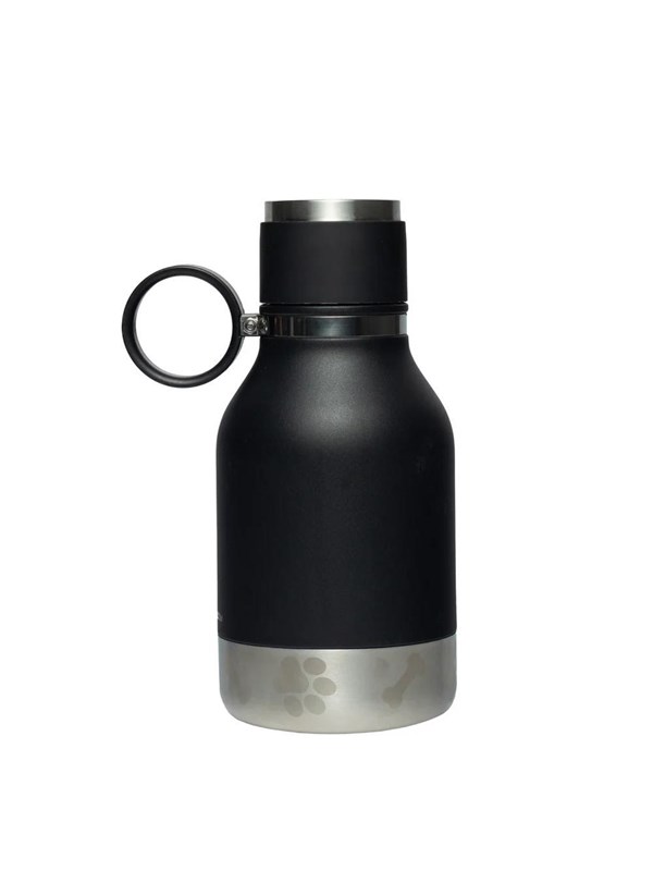 ASOBU Stainless Steel Dog Bowl Bottle Black 975ml