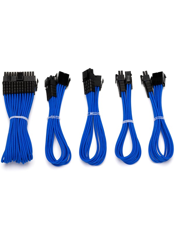 DUTZO Sleeved voeding verlengkabel kit (v2) - Blauw
