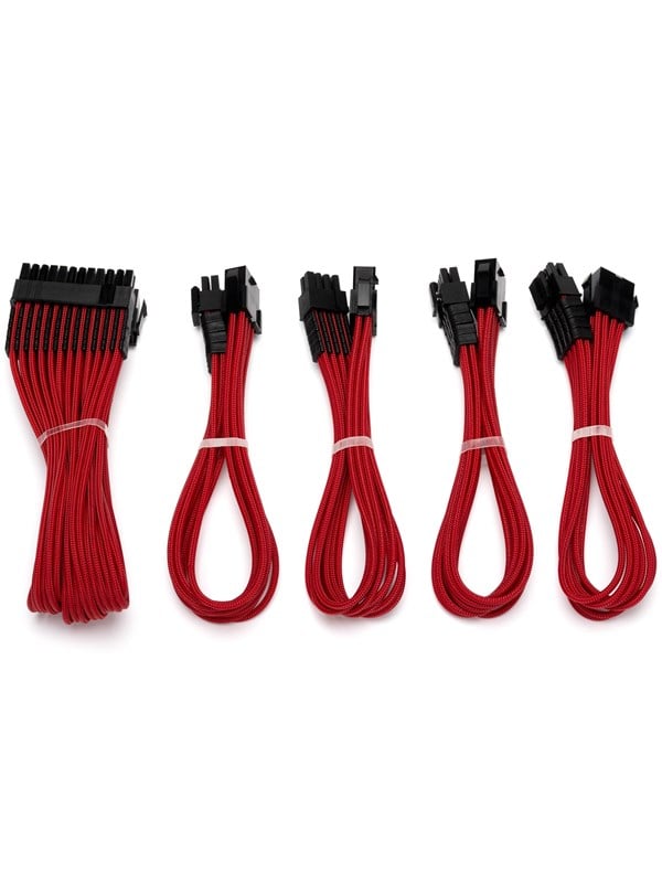 DUTZO Sleeved voeding verlengkabel kit (v2) - Rood