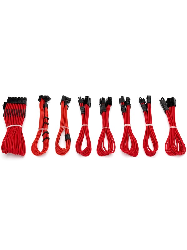 DUTZO Sleeved voeding verlengkabel Pro kit - Rood