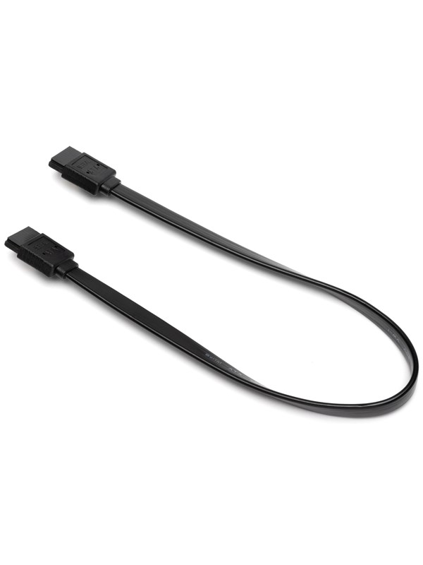 DUTZO SATA-kabel - Zwart - 0.3 m - Rechte connector