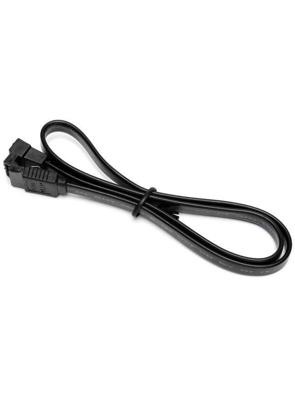 DUTZO SATA-kabel - Zwart - 0.5 m - Recht & 90° connector