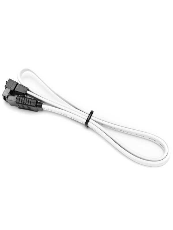 DUTZO SATA-kabel - Wit - 0.5 m - Recht & 90° connector