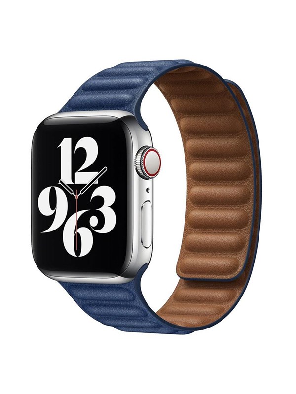 Lippa Apple Watch magnetisk læderrem 42/44/45/49 - Navy Blue