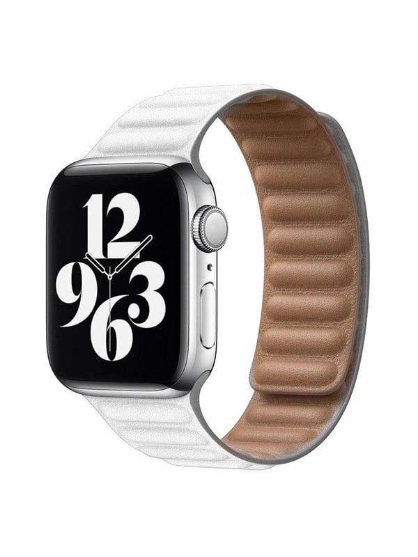 Lippa Apple Watch magnetisk læderrem 42/44/45/49 - White