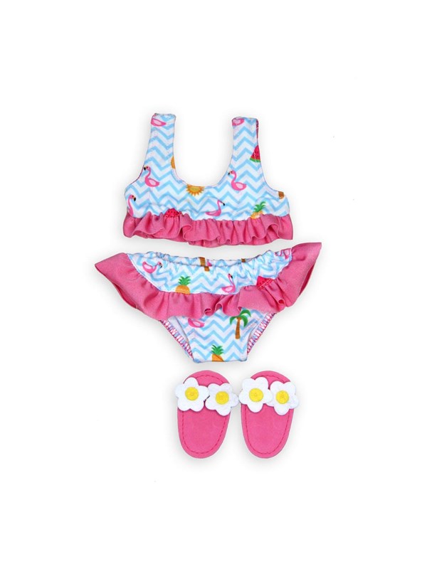 Heless Poppenbikini Blauw/roze Voor Pop Van 28-35 Cm