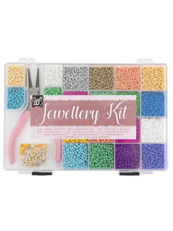 Sieraden Maken Meisjes Starterspakket - Kralen & Bedels - Compleet Knutselpakket voor Kralen Creaties met 20 Kleuren - Voor Armbandjes, Kettingen en Enkelbandjes - Inclusief Gereedschap en Accessoires - Glaskralen