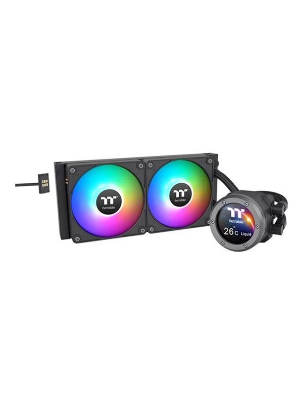 Thermaltake TH240 V2 Ultra EX ARGB Sync - AIO-Vloeistofkoeler - TFT-LCD-Scherm - 2x120mm - Zwart