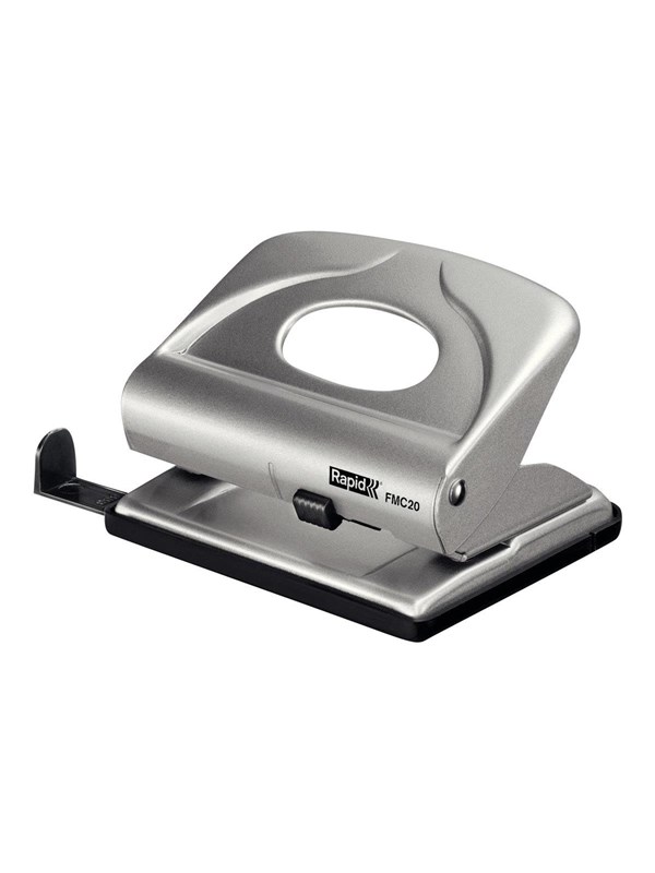 Rapid Hole Punch FMC20 2-hole 20sheets Brilliant Silver