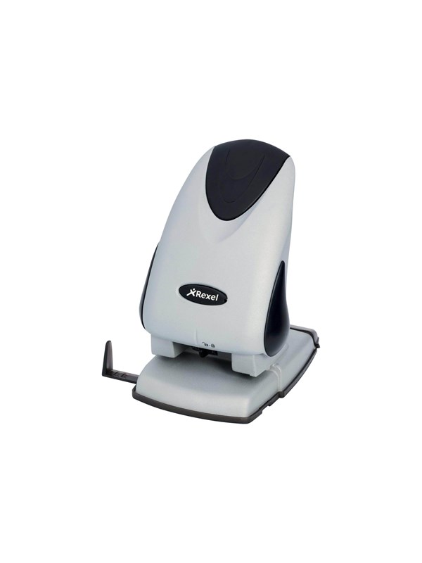 Rexel P265 - hole punch - 65 sheets - 2 holes - metal - black/silver