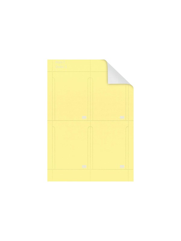 Nobo Printable T-Cards Size 3 Yellow