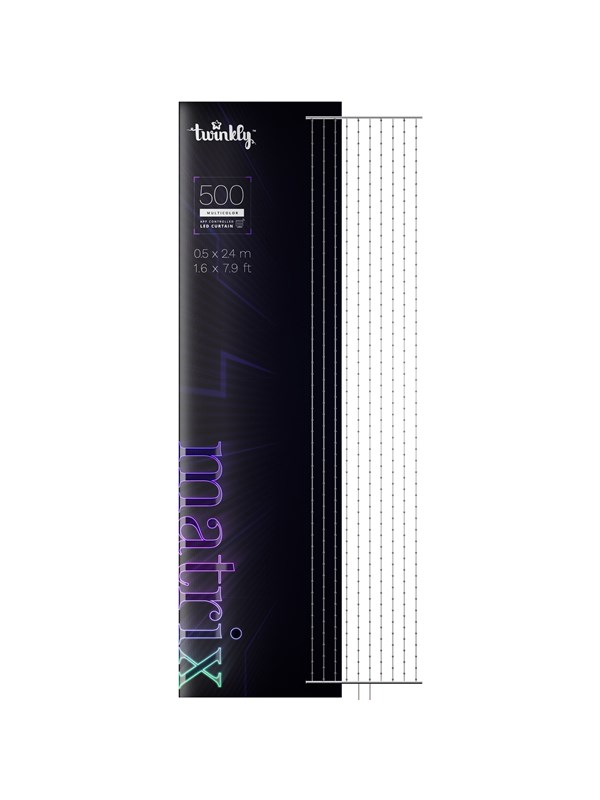 Twinkly Matrix RGB - 500 lamps (0,5x2,4m) Transparant