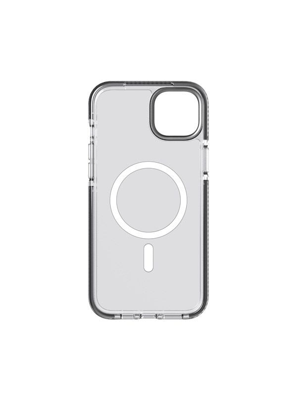 Tech21 Evo Crystal - iPhone 14 Plus hoesje - Schokbestendig telefoonhoesje - Geschikt voor MagSafe - Transparant/Zwart - 4,9 meter valbestendig - Flexshock