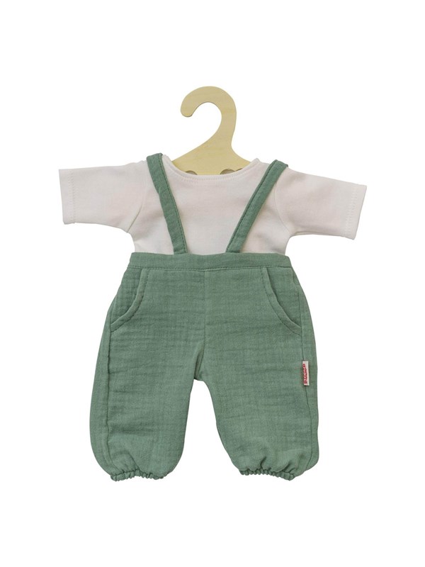 Heless poppenkleding tuinbroek biologisch katoen 35-45 cm groen.