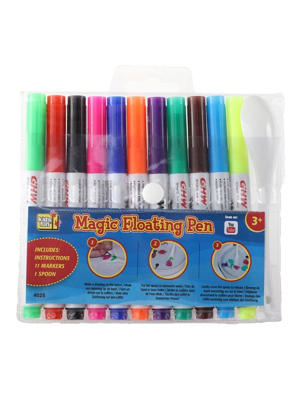 Magic Floating pennen set - 11 viltstiften inclusief lepel - Voor kinderen - Uitwasbaar - Magisch - WaterStiften - Water stiften