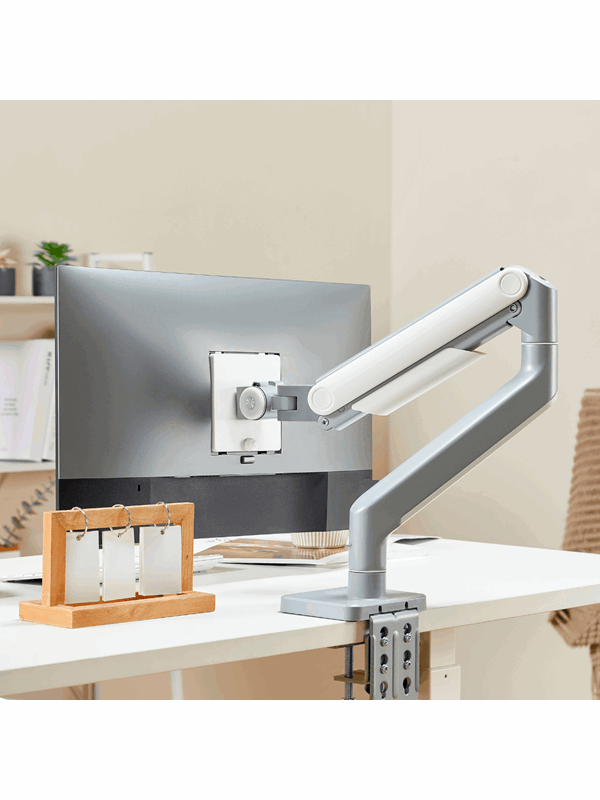 Alterzone Arm Momentum Heavy-duty Single Monitor Arm - Silver
