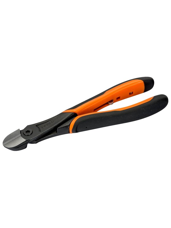 BAHCO ERGO Heavy Duty Side Cutting Pliers with Self Opening Dual-Component Handle and Phosphate Finish