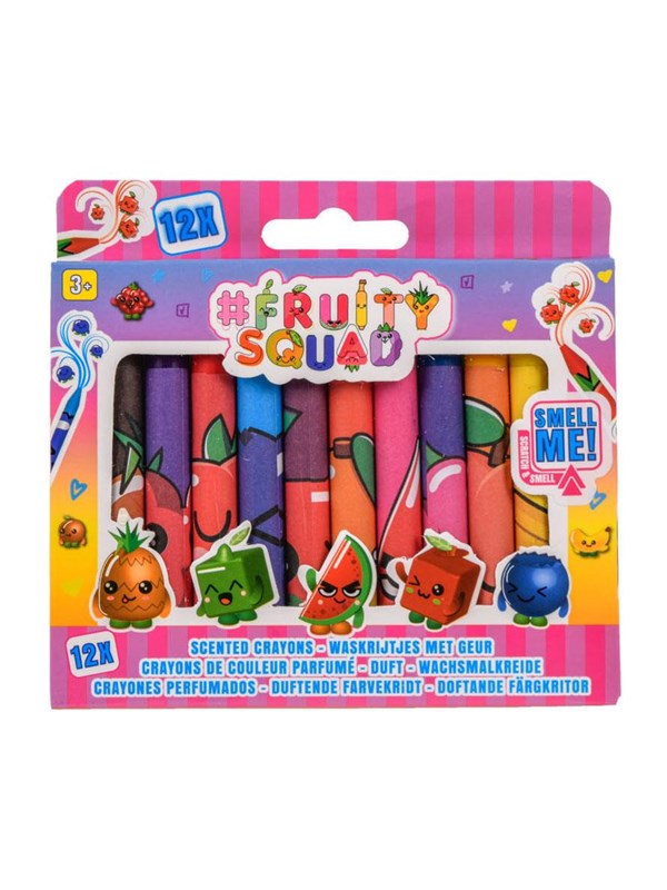 Krijtjes Met Geur Fruity Squad: 12 Stuks - Krijtjes voor Kinderen - Fruitgeur Krijtjes - Wascokrijt - 12 Krijtjes