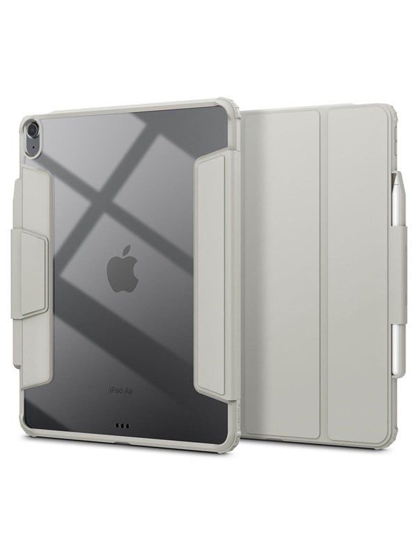Spigen Air Skin Pro Hoes Geschikt voor Apple iPad Air 13 (24/25/26) - Book Case Magnetisch - Sleep/Wake - Grijs