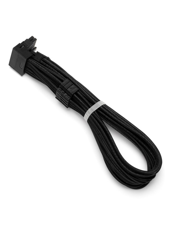 DUTZO Sleeved PCI-E 12V-2x6 verlengkabel - lock pin down - Zwart