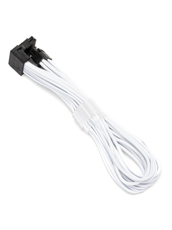 DUTZO Sleeved PCI-E 12V-2x6 verlengkabel - lock pin down - Wit