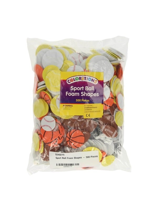 Colorations - Sports Balls Foam Shapes 500 pcs.