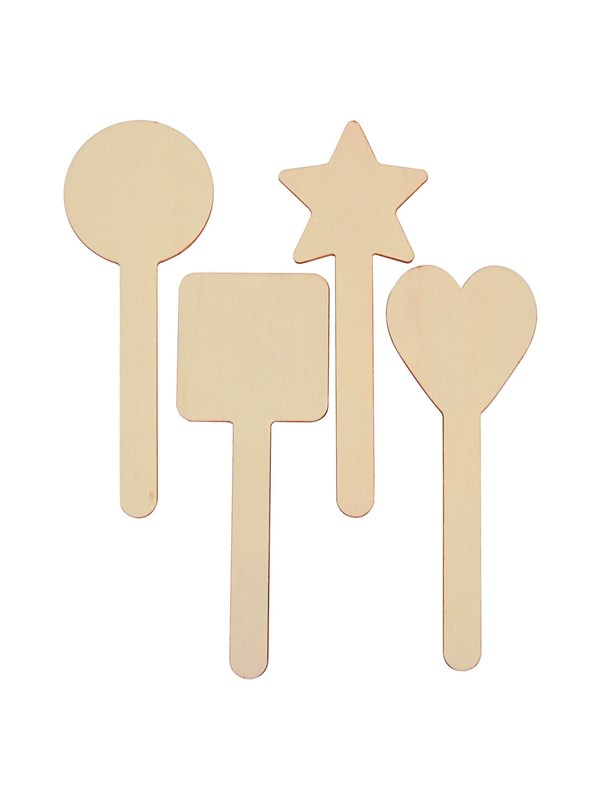 Colorations - DIY Wooden Stick Shapes 4 Designs 20pcs.